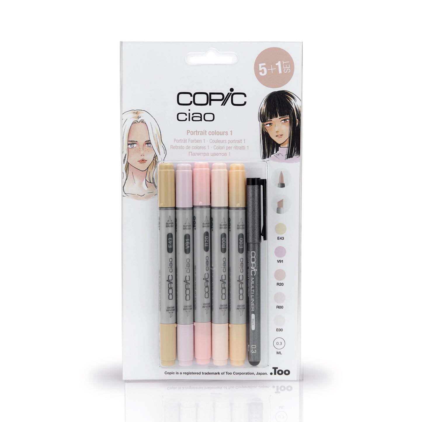 Copic Ciao Set 5+1 Pelle