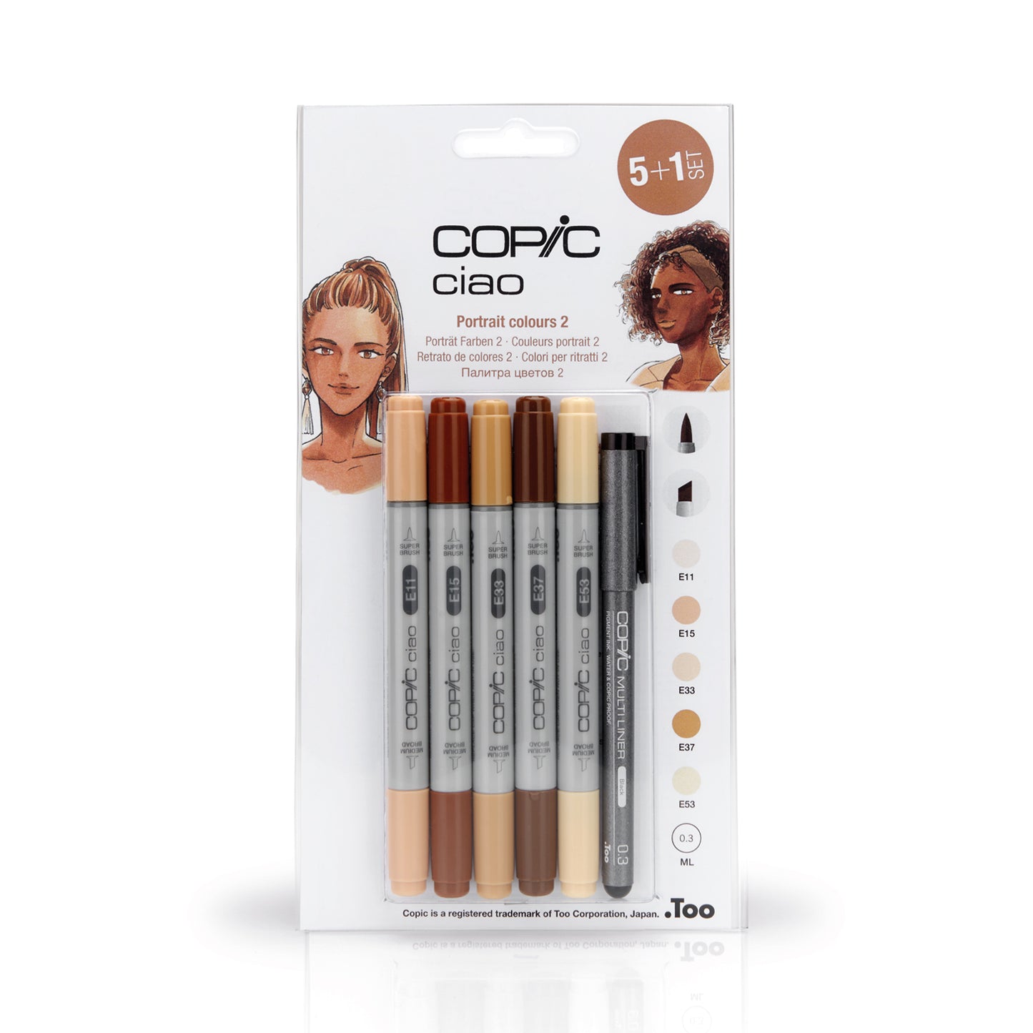 Copic Ciao Set 5+1 Pelle 2