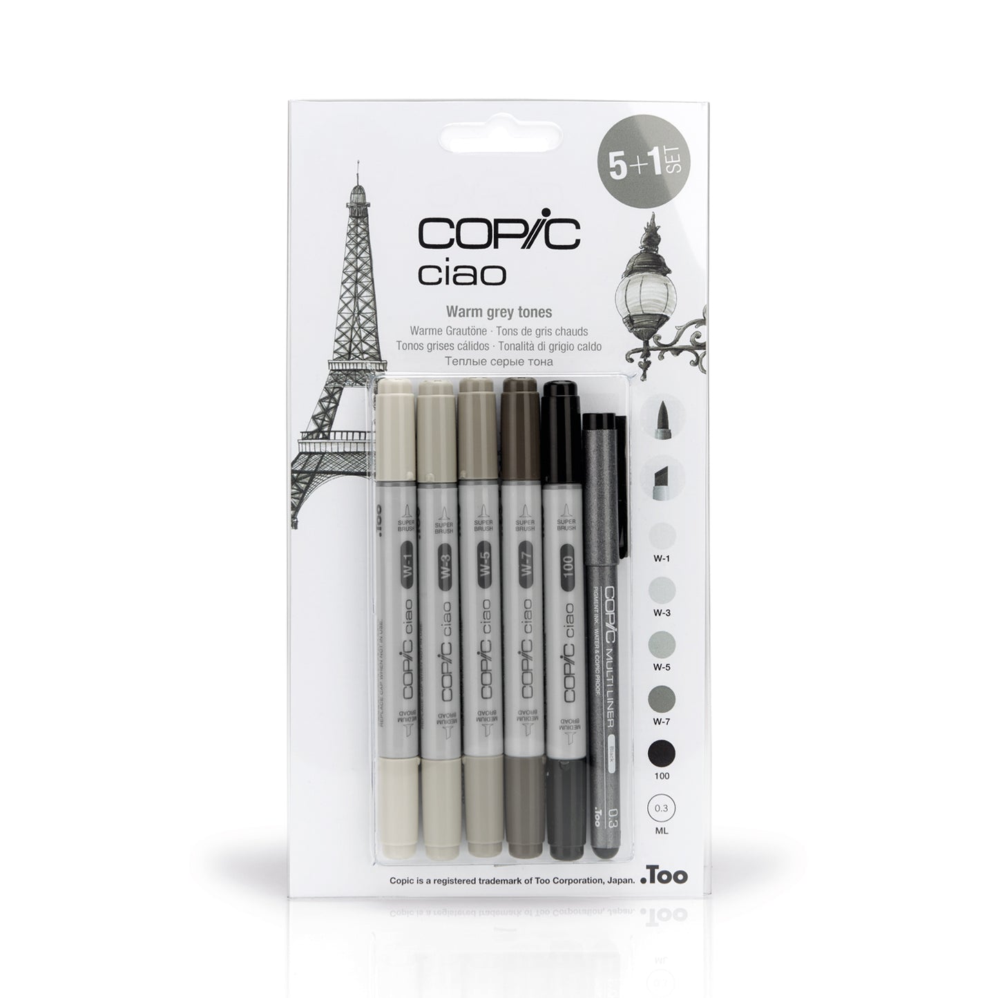 Copic Ciao Set 5+1 Grigi Caldi