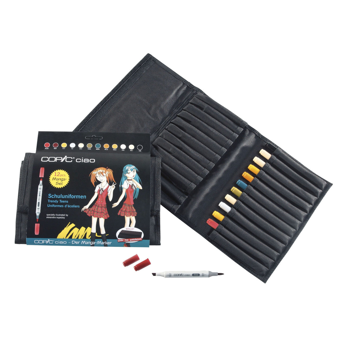 Copic Ciao 12 Set Divise Scolastiche in astuccio