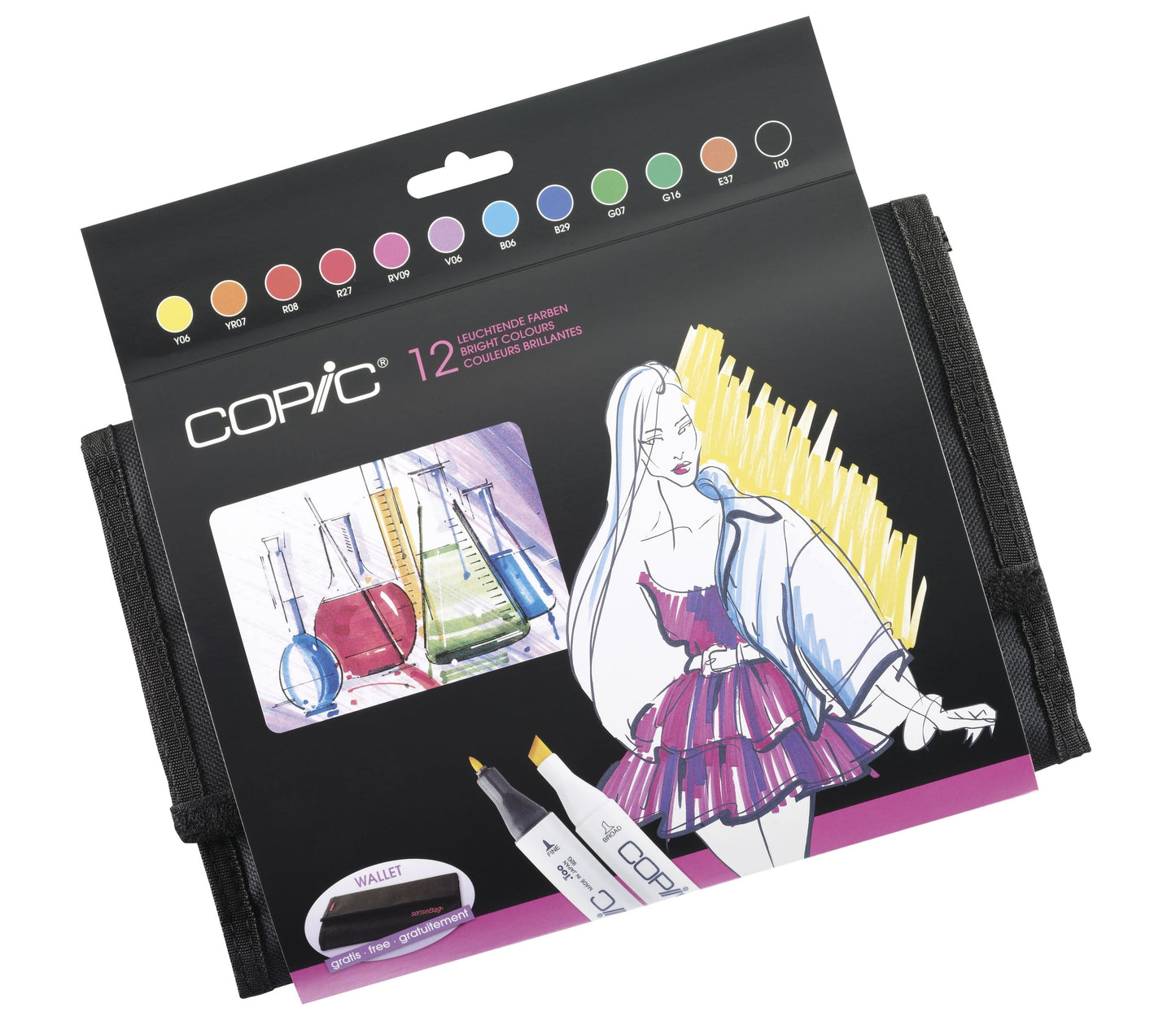 Copic Classic 12 Set Colori Luminosi in astuccio