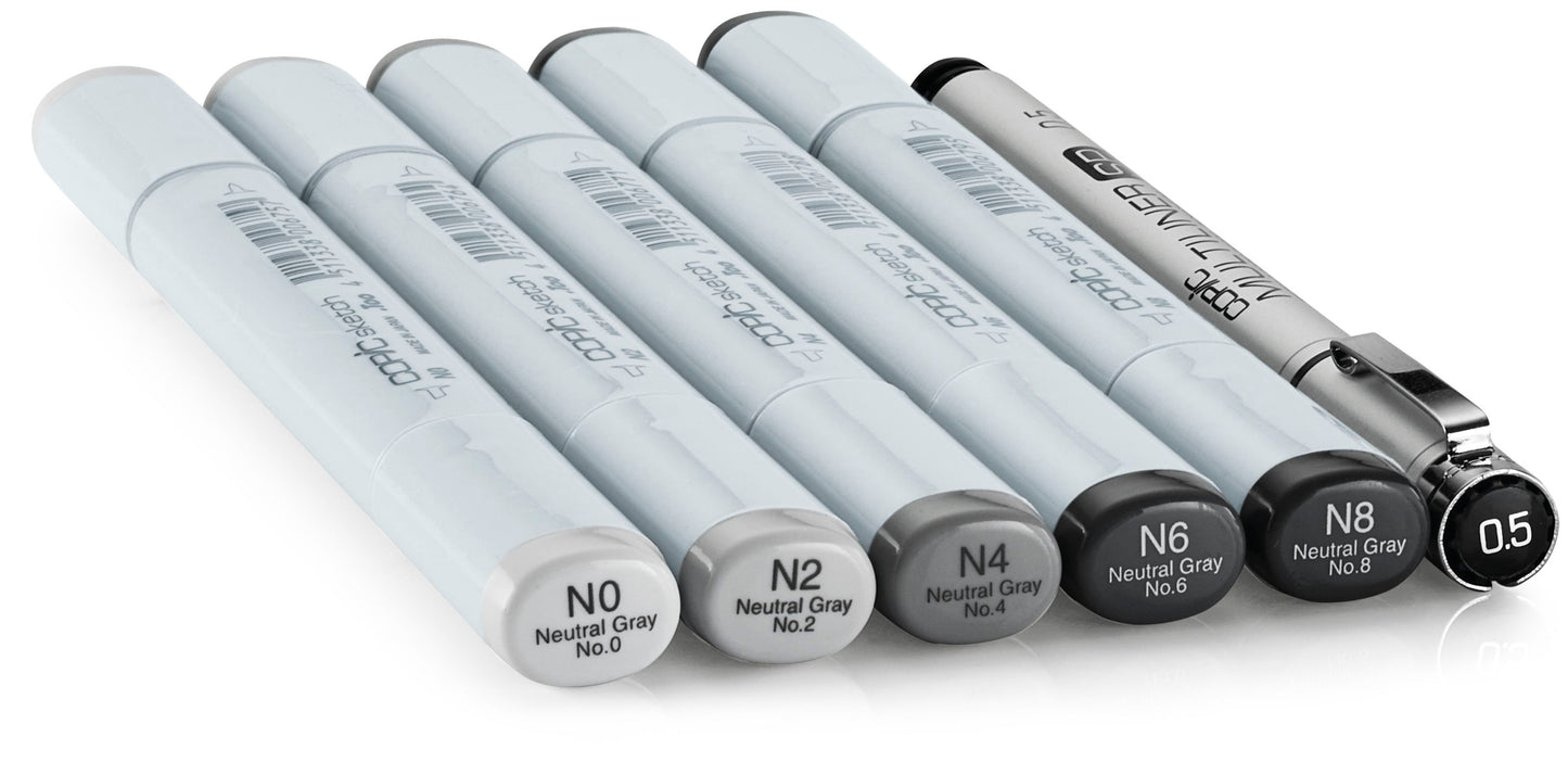 Copic Sketch 5+1 Set Sketching Grays