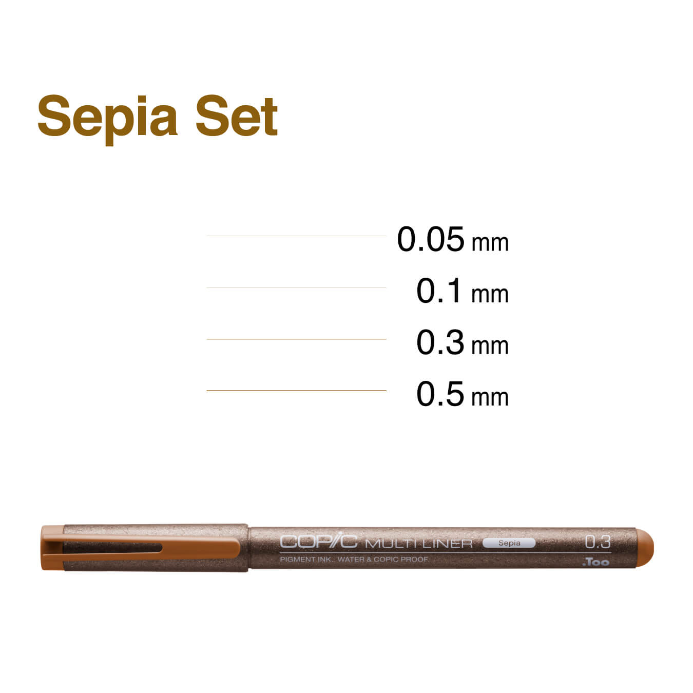 Copic Multiliner 4 Set Sepia