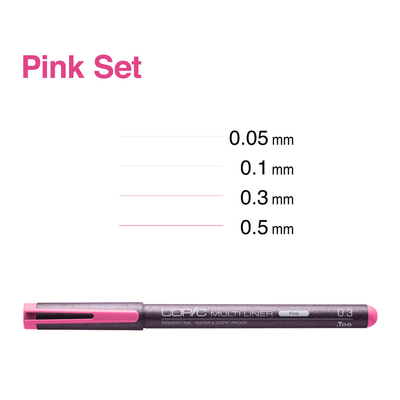 Copic Multiliner 4 Set Rosa