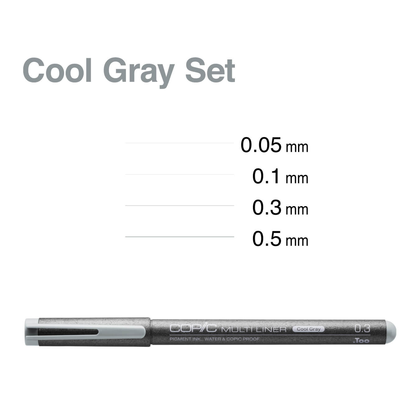 Copic Multiliner 4 Set Grigio Chiaro